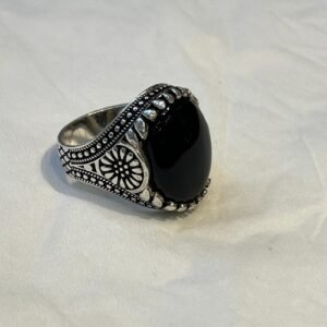 خاتم B.S بعقيق أسود